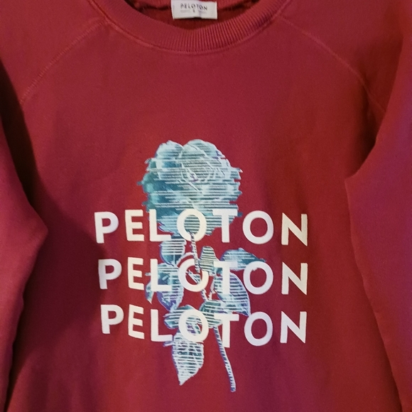 Peloton Maroon Cotton Sweatshirt Oversized - Picture 4 of 7